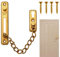Diebstahlsicherungskette, Türkette aus Edelstahl 304, mit Schraubtürkettenschloss, für Innentüren und Fenster von Heimhotels (Gold)