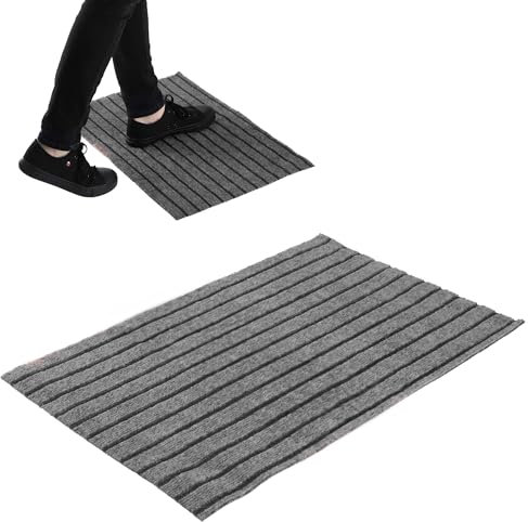 KADAX Paillasson pour toutes les entrées - Tapis de porte intérieure robuste - Anti-saleté - Avec design classique - Gris