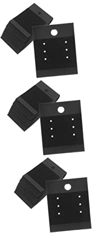 Operitacx 300 STK Paste Ohrringe Marmelade Ohrringkarte Armbänder Zum Aufhängen Von Karten Schwarzer Karton Ornament-Ohrringe Ohrringe Schwarz Pastell Papier Schmuckständer