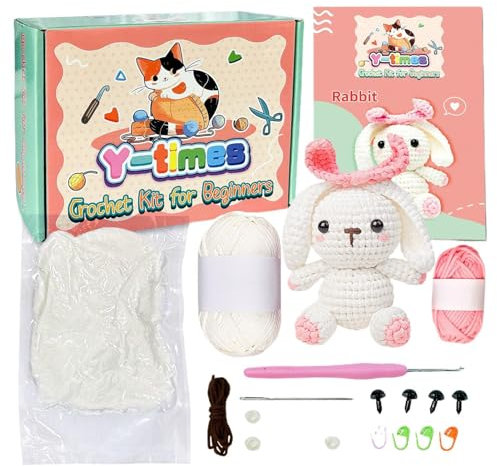 demaxiyad Häkelset „Kaninchen“, Häkelset „ “ - Wolle stricken handgemachte Materialien | Kaninchen-Puppen-Dekoration, handgefertigte Häkeltiere, Materialien