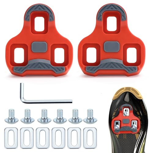 LPZMPZ Fahrrad Cleats Kompatibel mit Look Keo Bike Pedale 3-Loch | Grip Blade 2 Max Carbon Classic Cleats, Fahrrad Stollen Rennrad Pedal Schuhplattenset, MTB Pedalplatten Road Cleats