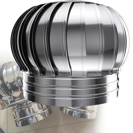YJSGHRHL Drehbarer Schornsteinabdeckung in 201 Edelstahl, Lüftungs Kaminaufsatz, Ofenrohr Schornsteinaufsatz, Regenhaube Kaminhaube, Wetterschutz Kaminhut(11cm)