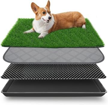 Embellbatt 50x60 cm Toilette per cani da appartamento, lettiera per cani, lettiera per casa, lettiera per cani di piccola taglia, lettiera per cuccioli, lettiera per animali domestici, tappetino di