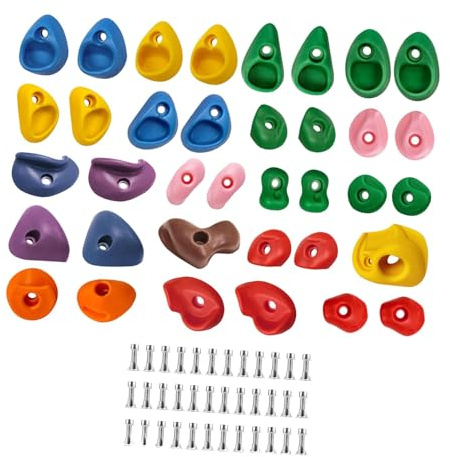 QSTDGVPW Juego de Escalada de Pared de 36 Piezas para Parque Infantil Y Gimnasio