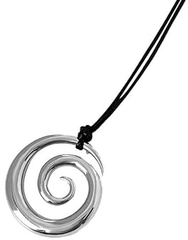 URBAN SPARKS Collana Trendy con Pendente a Spirale per Donna – Pendente Minimalista in Lega con Corda Cerata, Gioiello Artistico Vintage, Design Elegante a Spirale Oro & Argento