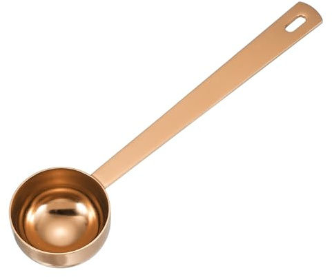 sourcing map Measuring Spoon, 20ml Long Handle Table Scoop Rose Gold | Teaspoon,Coffee Scoop,Spoon for Ground Coffee Tea Sugar Cooking Baking,