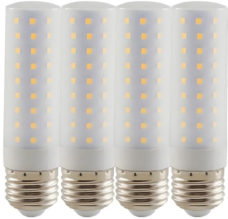 HUAMu E27 LED Mais Birne Lampen 15W, Ersetzt Glühbirnen 150W, Warmweiß 3000K, 1500LM Edison Schraube Maiskolben Energiesparlampe, milchige Abdeckung, nicht Dimmbar, 4er Set