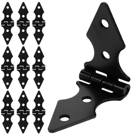 COLLBATH Cerniera per Cancello da Giardino in Ferro Robusto 10 Pezzi Set Supporto Peso Elevato per Porta di Recinzione Cortile Resistente All’Usura Accessorio Ferramenta