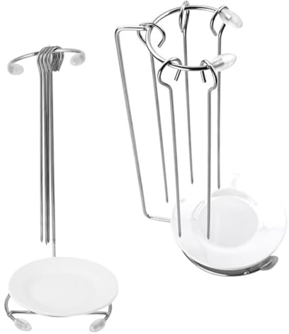 MINAOLULUS Soporte para Brochetas de Barbacoa de Acero Inoxidable, 2 Juegos 5 y 4 Agujas, Utensilios de Cocina para Asar y Accesorios para Barbacoa, Adecuado para Parrilla y Camping