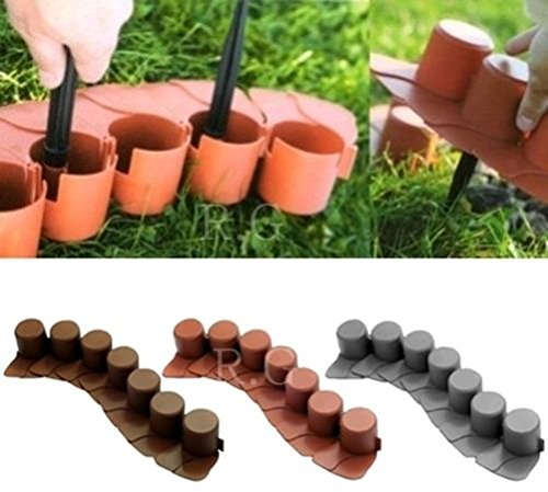 rg-vertrieb Palisade Beeteinfassung Gartenpalisade Rasenkante Bettumrandung 4,05m Farben wählbar (Grau)
