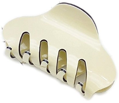 Mollette per capelli da donna, per capelli a granchio, tinta unita, accessorio per capelli (beige)