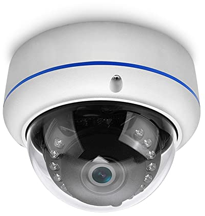 DCSEC 5MP 4MP 180 Degree Wide Angle Dome Security Camera HD-TVI/CVI/AHD/960H Analogue 4 in 1 Hybrid HD CCTV Surveillance 1.7 mm Fisheye Lens Outdoor/Indoor IR Day & Night Vision Home Cam (DC-CL40CD)