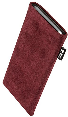 fitBAG Classic Weinrot Handytasche für Apple iPhone 11 Tasche aus original Alcantara mit Microfaserinnenfutter | Hülle mit Reinigungsfunktion | Made in Germany