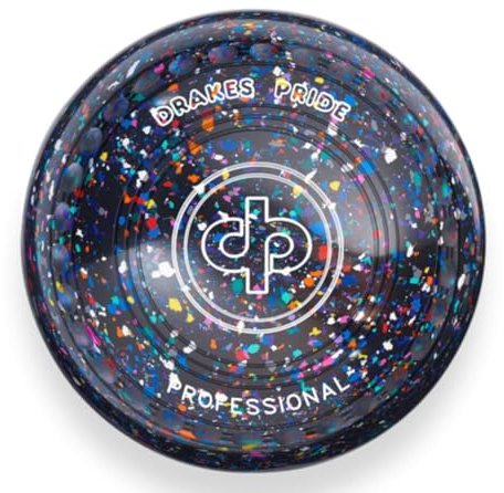 Drakes Pride Professional Bowls - Black Harlequin, Gripped, Size 2, Heavy