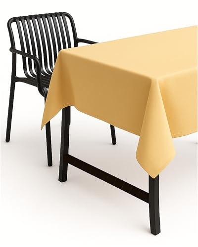 TextilDepot24 - Vaxduk – inomhus/utomhus, fläckfritt tyg, lotuseffekt, smutsavvisande, robust, skrynkelfri, 40 x 100 cm, gul