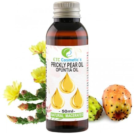 Huile de figue de barbarie (huile d'Opuntia) - 50 ml - Anti-âge, réparatrice, nourrissante, hydratante, 100% naturelle