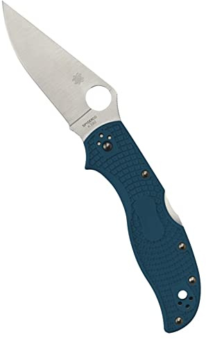 Spyderco Stretch 2 signatur lätt jaktkniv med 8,7 cm K390 verktygsstålblad och blått FRN-handtag – PlainEdge – C90FP2K390