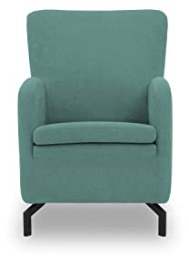 DOMO. collection Sessel Franca, hohe Rückenlehne, Mint | Sessel mit hoher Rückenlehne und Metallfüßen, eleganter Armsessel, 68 x 82 x 93 cm (BxTxH)