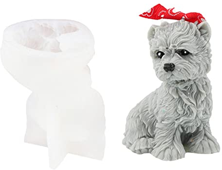Luckxing Silikon Kerzenformen Silikonform Hund Form Hundeform Tier Backformen Seifenform Kerzenform Für Fondant Kuchen Verwendet Für Kuchen, Seifen, Pudding, Pralinen Und Anderen Kunsthandwerk
