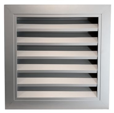 Grille de ventilation en aluminium avec grille anti-oiseaux et finition blanche (50,8 x 50,8 cm)