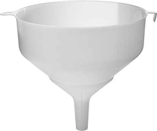 Embudo de Plástico Ø20 cm – Para Recipiente de Fermentación Pequeño, Capacidad Ampliada 2.4L, Para Trasvase de Líquidos