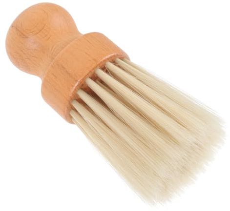 HOMSFOU Soft Bristle Brush with Wooden Handle for Household Car Cleaning Multi-function Dust Removal Tool for Keyboards Furniture and Hair Salons Compact Easy to Store