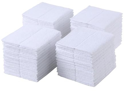 Glynniss Kitchen Dish Cloths Highly Absorbent Dish Rags 100% Cotton Wash Cloths for Washing Dishes (White, 50)