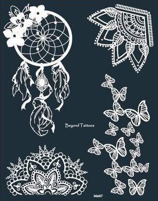 Schmetterling Tattoo Schablone Traumfänger Mandala Tattoo Vorlage Mes07