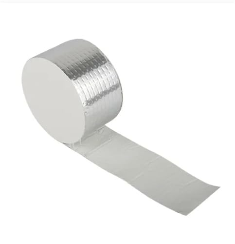 GSJNHY Butyl Band Super wasserdichtes Reparaturklebeband, Wandriss, Dachkanal, auslaufsicheres Klebeband, hochtemperaturbeständiger Butyl-Aufkleber aus Aluminiumfolie(Size:100mmx5m)