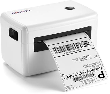 HOINPRT Imprimante d'étiquettes d'expédition thermique 4x6 Bluetooth et prise en charge USB, compatible avec Windows, Mac, Android, iPhone, Chromebook – Fonctionne avec Amazon, Ebay, UPS, USPS, FedEx,