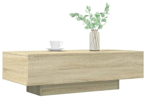Tidyard Couchtisch Beistelltisch Sofatisch Kaffeetisch Wohnzimmertisch Teetisch Telefontisch Sonoma Eiche 100x49,5x31 cm Holzwerkstoff