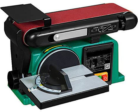 KEhtu Multifunctional Belt Sander, 550W Desktop Electric Sander with Belt Quick Change Device and Angle Pusher, 0-45° Multi-angle Adjustment, Used for Grinding, Polishing and Drawing