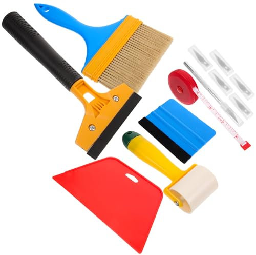 Uonlytech 12piezas Kit Completo Para Empapelar Rascador Alisador y Rodillo Para Juntas Fácil De Usar
