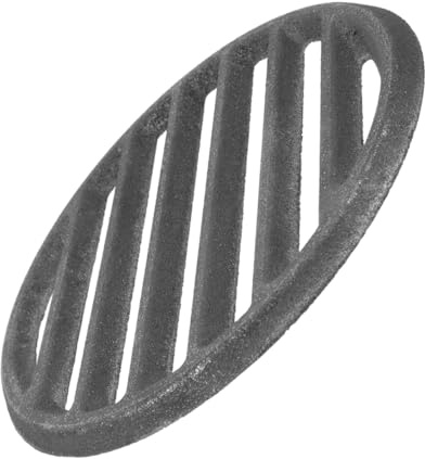 CLISPEED Cast Iron Grill Grate Round Barbecue Grill Rack Cooking Grate for Outdoor Fire Pit Camping Bbq Accessory