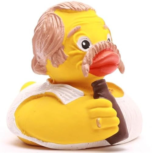 Duckshop I Badeente Edmund Mundl Sackbauer I Quietscheente L 8cm I Quietscheentchen I Geschenk für Serien-Fans I Präsent Sammler