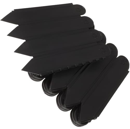ROMISBABA Recinzione in Plastica per Aiuole e Cortile, Bordura per Giardino Nera Alta 27 CM Lunga 2 Metri, Modulare e Riutilizzabile, per Spazi Esterni e Orti