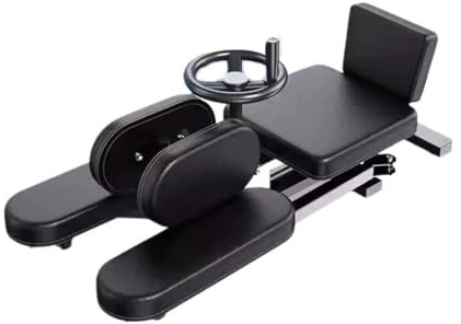 Kraftig Bensträckare Med Hjul, 440 LBS Bensträckningsmaskin, Bensträcknings- Och Bantningsanordning, 0-210° Justerbar Stretchutrustning, For Hemmagym(Black1)
