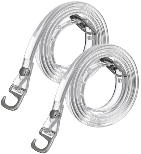 rosenice Transparent Shoe Straps for Women with Silver Buckle Adjustable Clear Shoe Laces for High Heels Anti-Slip Fit and DIY Accessories