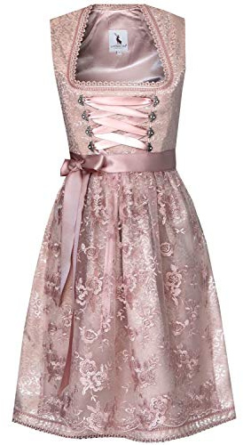 Alpenmärchen Midi Dirndl Fee aus Exklusiver Kollektion inkl. Spitzenschürze Gr.34 - ALM565