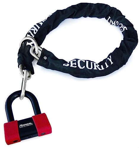 Radikal RK75+RK10120L Antifurto Lucchetto Catena Moto, Omologato SRA, 120cm