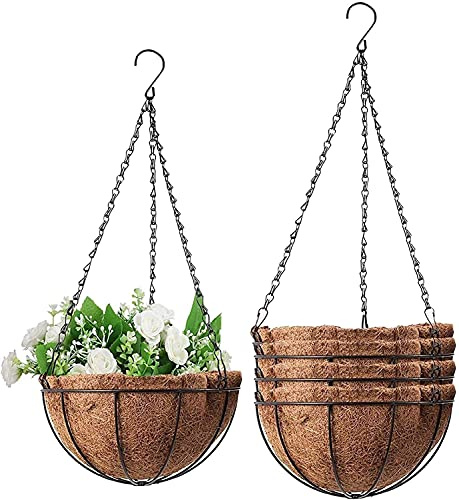 Fun Lites Metal Hanging Planter Basket, 30 CM Round