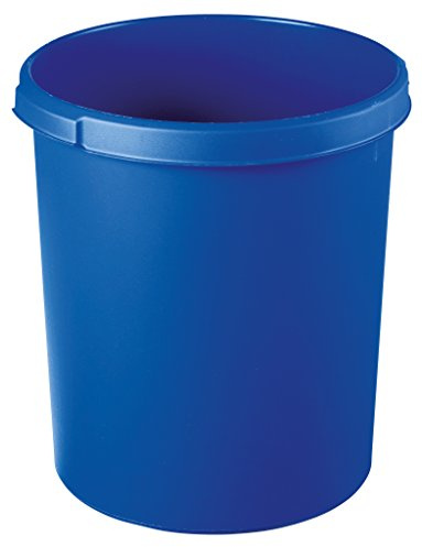 HAN Corbeille à papier classique – Lot de 6, volume 30 litres, design attrayant, chic et stable, bleu