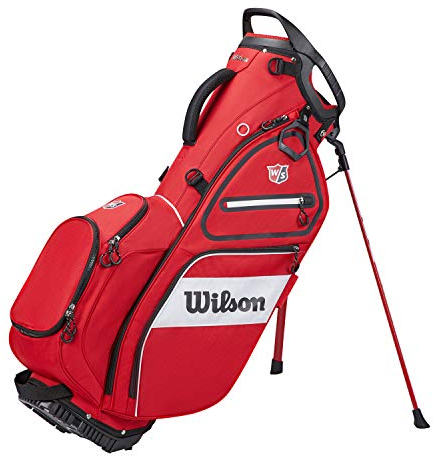 Wilson Staff Golf Bag, EXO II Carry Bag, Red/White, Integrated Stand, 2.3 kg, WGB6600RD