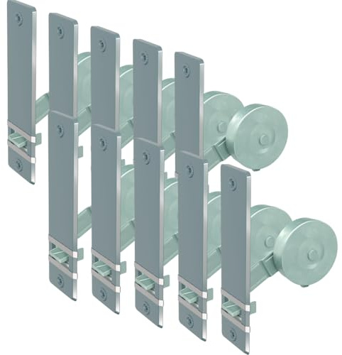 markiso® 10 Stück Rolladen Gurtwickler unterputz Farbe Grau, Rollladen Aufwickler Lochabstand 160mm für Maxigurte bis 23mm, Einlassgurtwickler inkl. 20 Abdeckungen