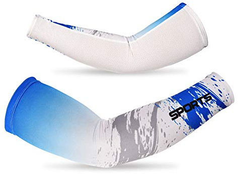 DETUCK Arm Sleeves Ärmel Ärmlinge, Radsport Armwärmer Sleeves, UV Sonnenschutz Armstulpen UPF 50+, Outdoor Sportarten Atmungsaktiv Kühlung Kompressions Cover Armstulpen (ein Paar)