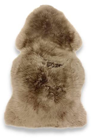 Natur-Fell-Shop - Manta de piel de cordero merino (100 x 60 cm), color gris
