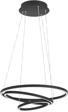 EGLO connect.z Smart-Home LED Pendelleuchte Lobinero-Z | dimmbare Ring Hängelampe, ZigBee, App und Sprachsteuerung Alexa, warmweiß-kaltweiß, Metall in Schwarz