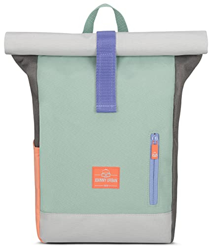 Johnny Urban Rucksack Kinder Jungen & Mädchen Mint - Junior Aaron - Kinderrucksack mit Brustgurt - Aus recyceltem Material - Ab 3 Jahre - 8L - Wasserabweisend