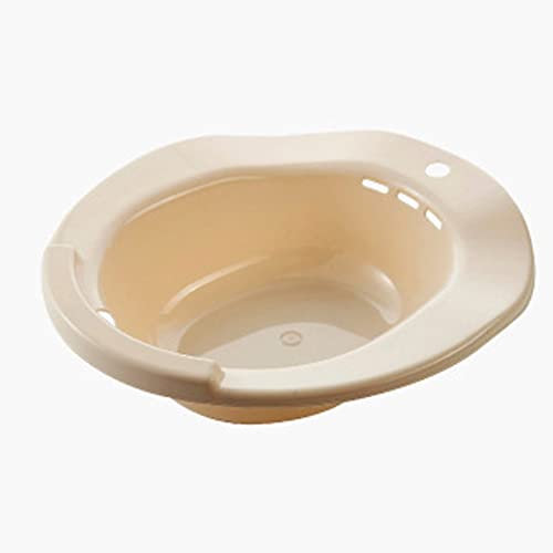 für Sitz Badewanne für WC-Sitz nach der Geburt, Pflege ohne Kniebeugen, für die Pflege nach der Geburt, ältere Menschen, Behinderte oder Hämorrhoiden, tragbarer Badesitz, Beige