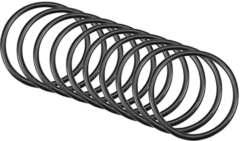 QUARKZMAN 37 mm x 32 mm x 2,5 mm nitrilgummi O-ringar x 10 stycken runda tätningsskivor för kran rörmokare reparation tätningsanslutning [svart]